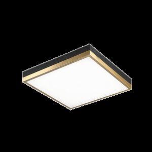 Matteo Tux 1-Light Ceiling Light In Black With Aged Gold Brass