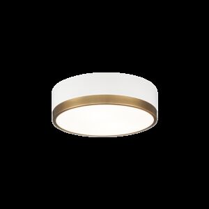 Matteo Trydor 2-Light Ceiling Light In White & Aged Gold Brass