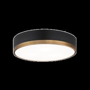 Matteo Trydor 3-Light Ceiling Light In Black & Aged Gold Brass