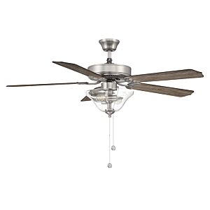 52" 2-Light Ceiling Fan in Brushed Nickel