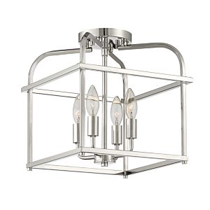 4-Light Ceiling Light in Polished Nickel