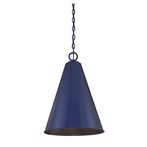 1-Light Pendant in Navy Blue