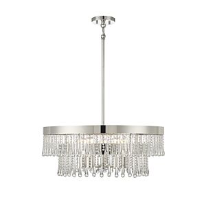 6-Light Pendant in Polished Nickel
