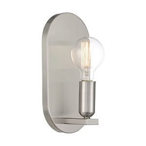 Meridian 1 Light Wall Sconce in Brushed Nickel
