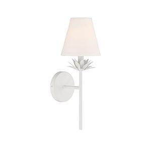 Meridian 1 Light Wall Sconce in White