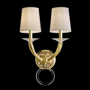 Emilea 2-Light Wall Sconce in Heirloom Bronze with Clear Optic Crystals