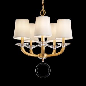 Emilea 5-Light Chandelier in Heirloom Gold with Clear Optic Crystals