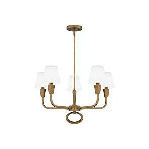 Mallory 5-Light Chandelier in Weathered Brass