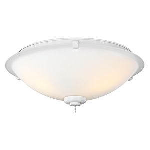 Visual Comfort Fan 15.75" 3-Light Matte Opal Fan Kit in Rubberized White