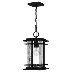 McAlister 1-Light Outdoor Hanging Light in Earth Black