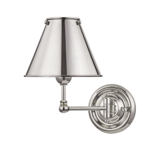 Hudson Valley Classic No.1 by Mark D. Sikes Wall Lamp in Polished Nickel