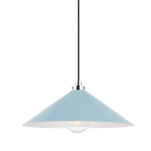 Clivedon 1-Light Pendant in Polished Nickel