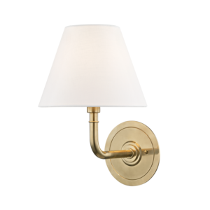 Hudson Valley Signature No.1 by Mark D. Sikes 9.5 Inch Wall Lamp in Aged Brass