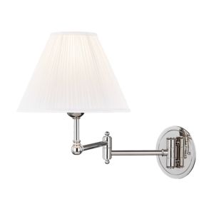 Hudson Valley Signature No.1 by Mark D. Sikes 19.75 Inch Adjustable Wall Lamp in Polished Nickel