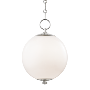 Hudson Valley Sphere No.1 by Mark D. Sikes 11.25 Inch Globe Pendant in Polished Nickel
