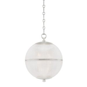 Sphere No. 3 1-Light Pendant in Polished Nickel