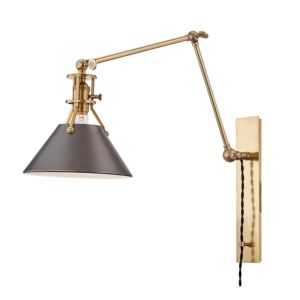 Hudson Valley Metal No.2 by Mark D. Sikes 30 Inch Swing Arm Wall Lamp in Distressed Bronze
