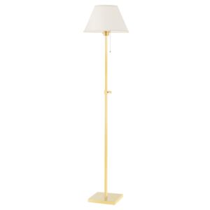 Leeds 1-Light Floor Lamp in Aged Brass