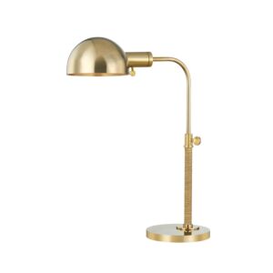 Devon 1-Light Table Lamp in Aged Brass