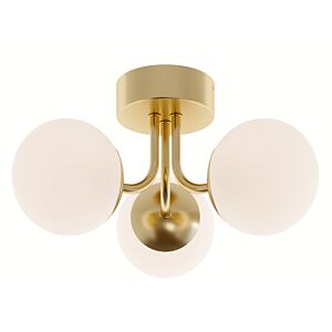 Metropolitan LED Flush Mount in Satin Brass