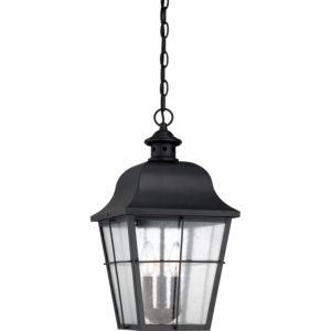 Millhouse 3-Light Outdoor Hanging Lantern in Mystic Black