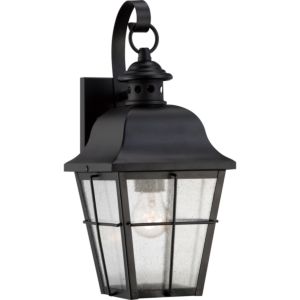 Quoizel Millhouse 15.5 Inch Outdoor Lantern in Mystic Black