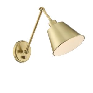 Crystorama Mitchell 16 Inch Wall Lamp in Aged Brass