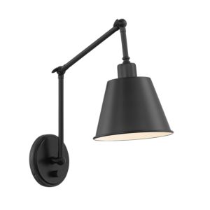 Crystorama Mitchell 30 Inch Wall Lamp in Matte Black