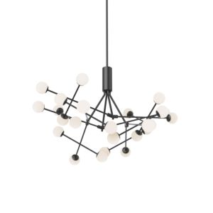  Moto LED Contemporary Chandelier in Black