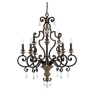 Quoizel Marquette 9 Light 41 Inch Traditional Chandelier in Heirloom