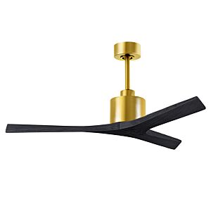 Mollywood 6-Speed DC 52 Ceiling Fan in Brushed Brass with Matte Black blades