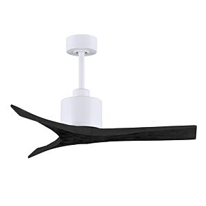 Mollywood 6-Speed DC 42 Ceiling Fan in Matte White with Matte Black blades