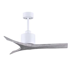 Mollywood 6-Speed DC 42 Ceiling Fan in Matte White with Barnwood Tone blades