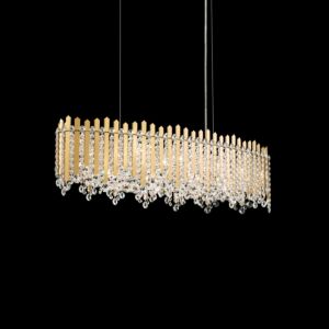 Chatter 12-Light Linear Pendant in Gold Mirror