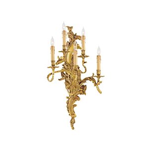 Metropolitan European 5 Lt Wall Sconce in Aged French Bold