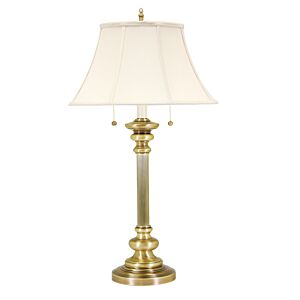 Newport 2-Light Table Lamp in Antique Brass