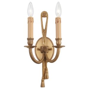 Metropolitan Knot 2 Light Wall Sconce in French Gold