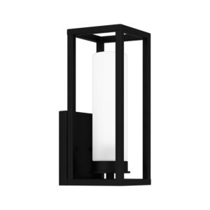 Neville 1-Light Outdoor Lantern in Matte Black