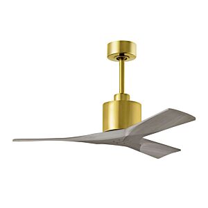 Nan 6-Speed DC 42 Ceiling Fan in Brushed Brass with Gray Ash blades