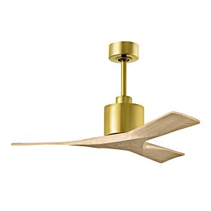 Nan 6-Speed DC 42 Ceiling Fan in Brushed Brass with Light Maple Tone blades