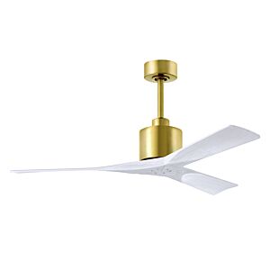Nan 6-Speed DC 52 Ceiling Fan in Brushed Brass with Matte White blades