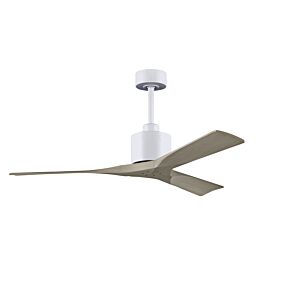 Nan 6-Speed DC 52 Ceiling Fan in Matte White with Gray Ash blades