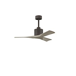 Nan 6-Speed DC 42 Ceiling Fan in Textured Bronze with Gray Ash blades