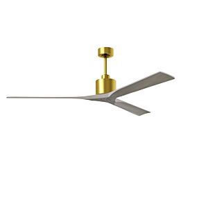 Nan XL 6-Speed DC 72 Ceiling Fan in Brushed Brass with Grays Ash blades