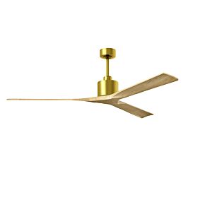 Nan XL 6-Speed DC 72 Ceiling Fan in Brushed Brass with Light Maple Tone blades