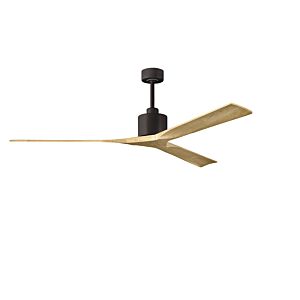 Nan XL 6-Speed DC 72 Ceiling Fan in Textured Bronze with Light Maple Tone blades