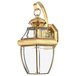 Quoizel Newbury 8 Inch Outdoor Hanging Light in Polished Brass