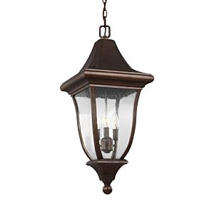 Visual Comfort Studio Oakmont 3-Light Outdoor Hanging Lantern in Patina Bronze