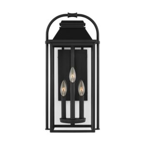 Wellsworth 3-Light Outdoor Wall Sconce in Textured Black