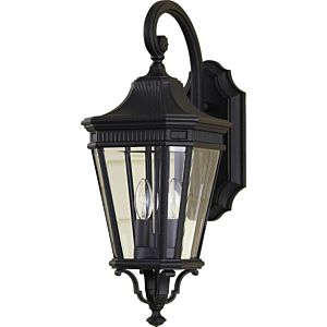 Feiss Cotswold Lane Collection 9 Inch Outdoor Lantern in Black Finish